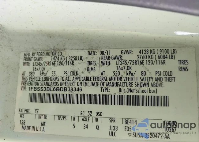 1FBSS3BL6BDB38346: 43989134