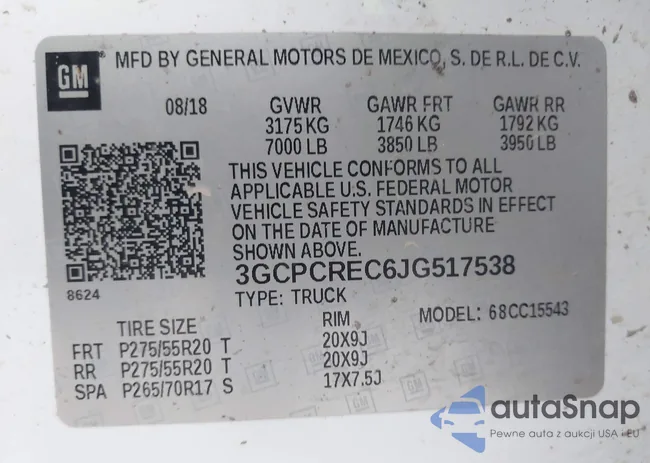 3GCPCREC6JG517538: 43989155