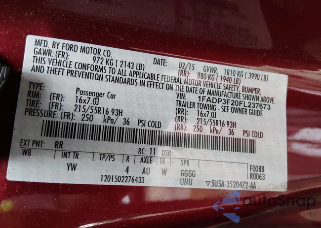 1FADP3F20FL237673: 43988314