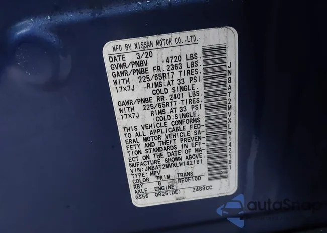 JN8AT2MVXLW142181: 43988318