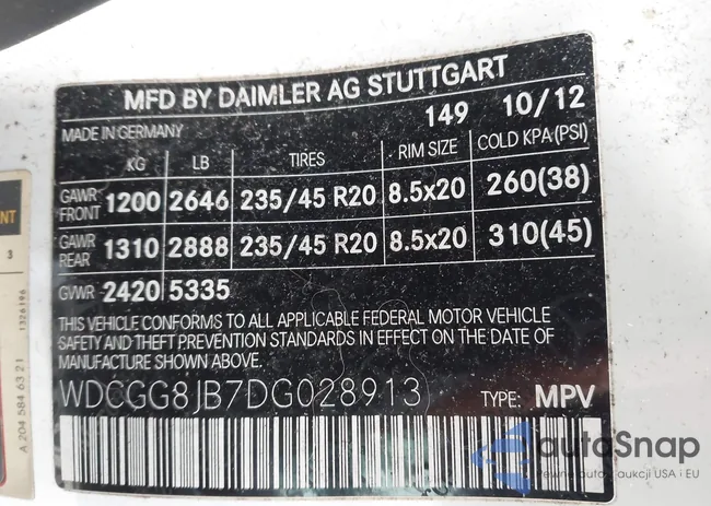 WDCGG8JB7DG028913: 43988642