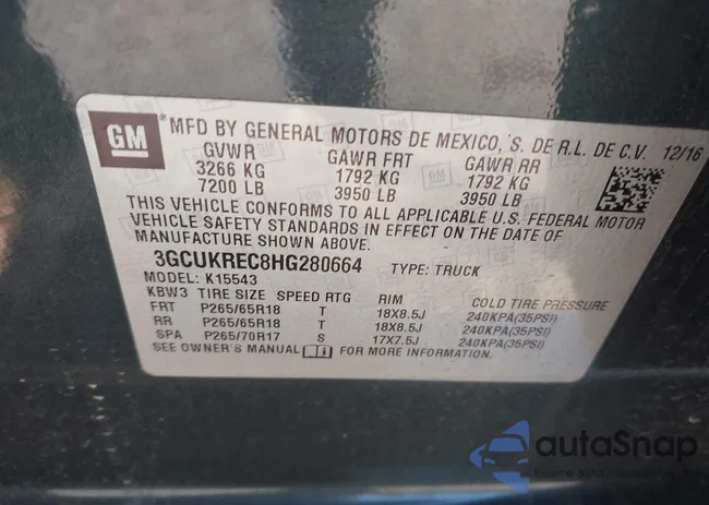 3GCUKREC8HG280664: 43989693