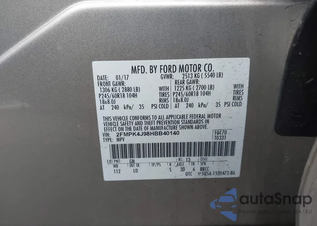 2FMPK4J98HBB40140: 43989718