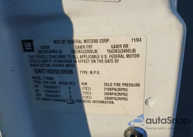 1GNET16SX56156506: 43989776