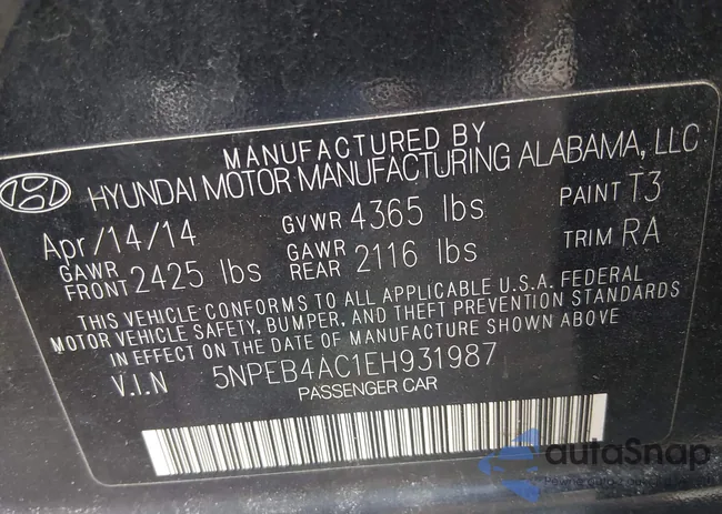 5NPEB4AC1EH931987: 43989814