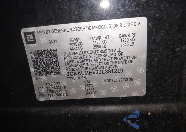 3GKALMEV2JL381219: 43989883