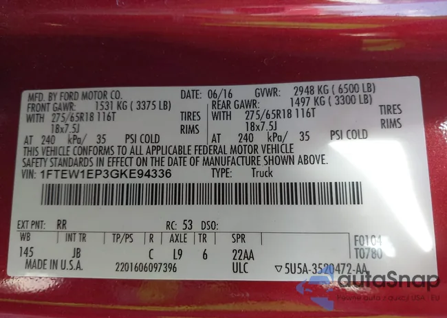 1FTEW1EP3GKE94336: 43989957