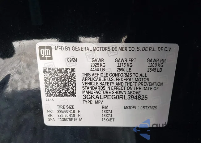 3GKALPEG0RL394825: 43989978