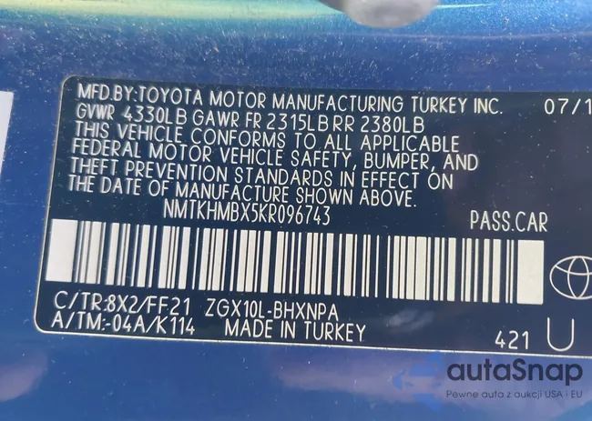 NMTKHMBX5KR096743: 43990039