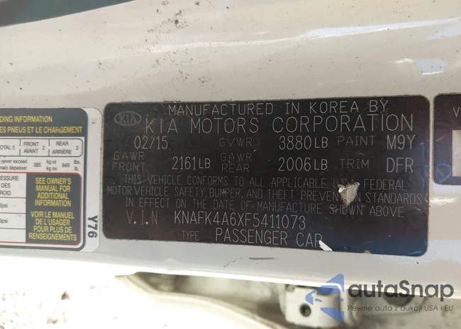 KNAFK4A6XF5411073: 43990077