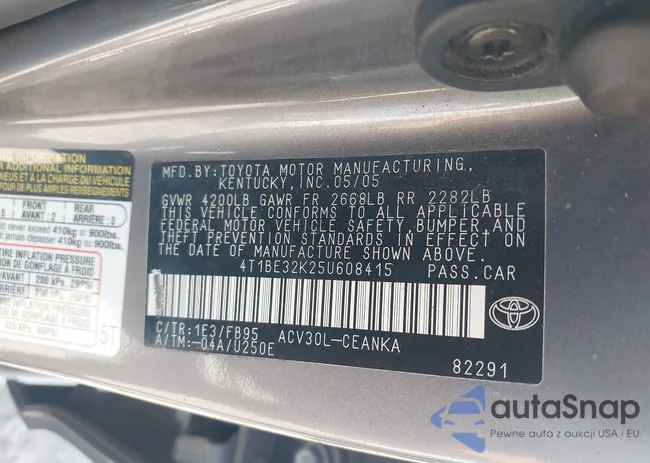 4T1BE32K25U608415: 43990091