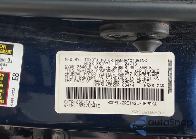 5YFBU4EE2DP188444: 43990104