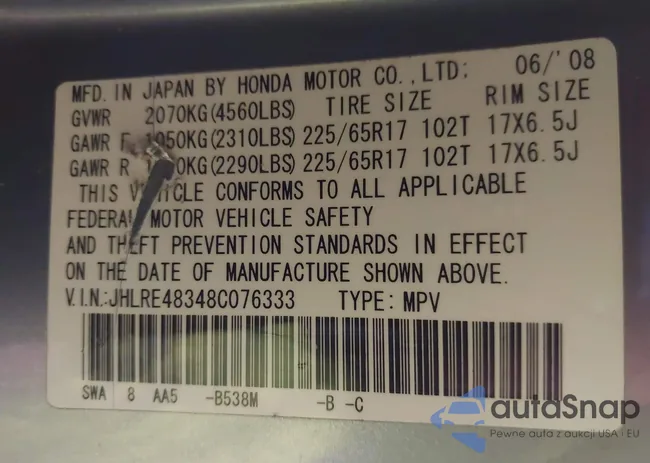 JHLRE48348C076333: 43990117