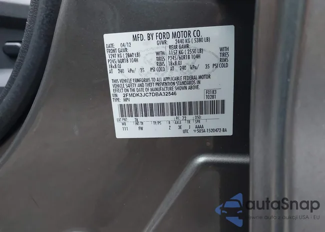 2FMDK3JC7DBA32546: 43990194