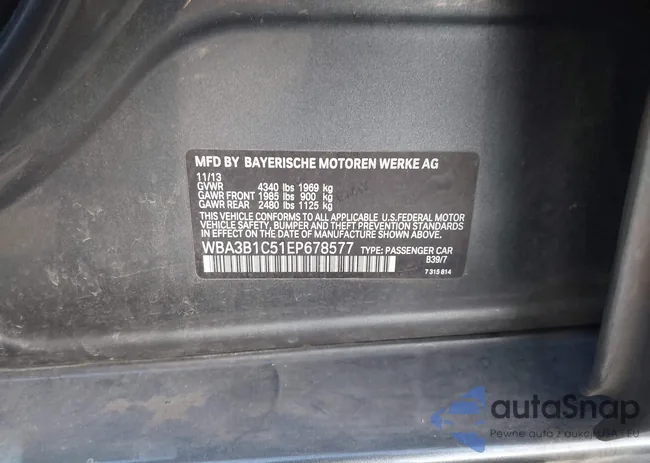 WBA3B1C51EP678577: 43990255