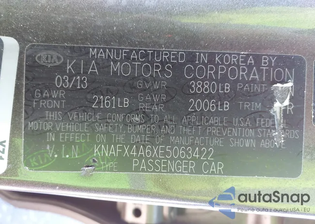 KNAFX4A6XE5063422: 43989316