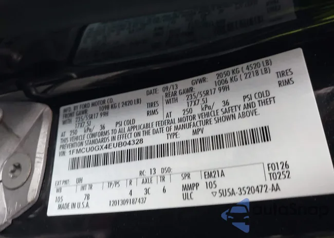 1FMCU0GX4EUB04328: 43989465