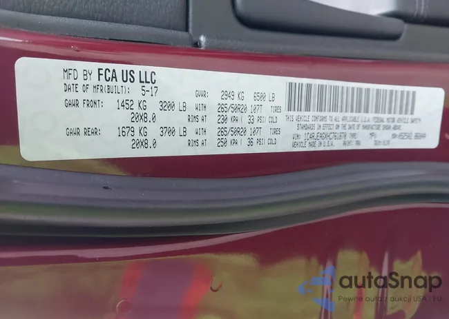 1C4RJEAGXHC761870: 43989490