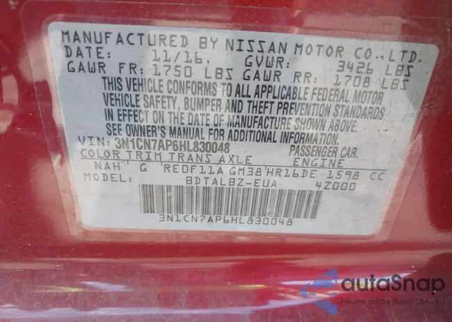 3N1CN7AP6HL830048: 43990721