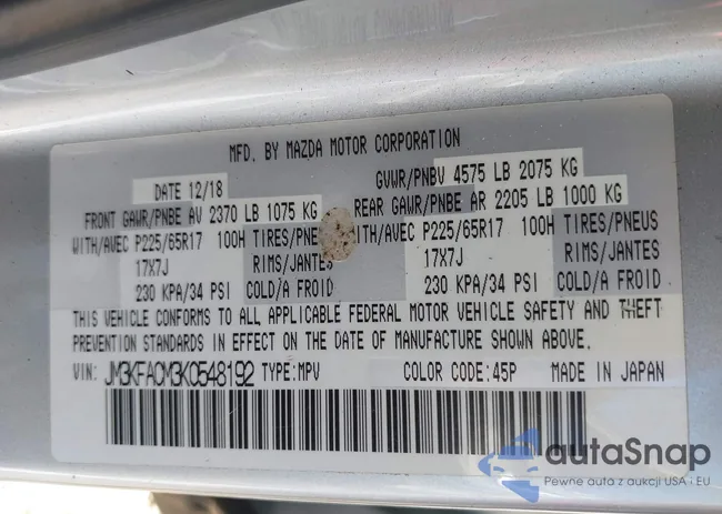 JM3KFACM3K0548192: 43990739