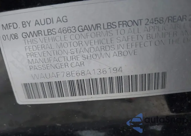 WAUAF78E681136194: 43990777