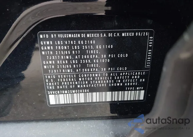 3VVCR7RM2SM028384: 43990802