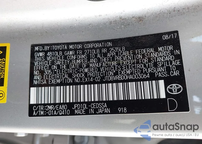 JTDBVRBD0HA003064: 43990836