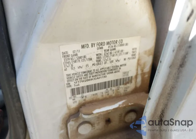 1FT7W2B69CEA01150: 43990998