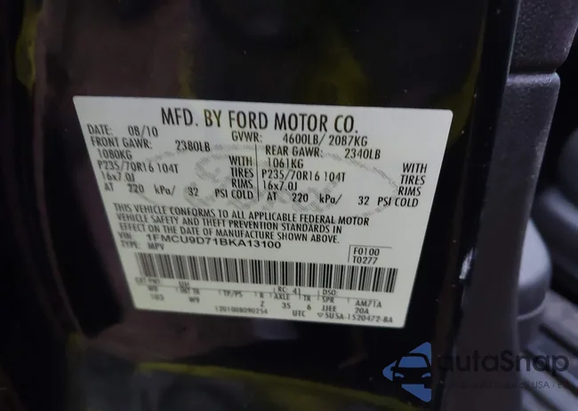 1FMCU9D71BKA13100: 43991173