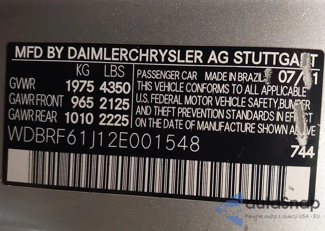 WDBRF61J12E001548: 43991215