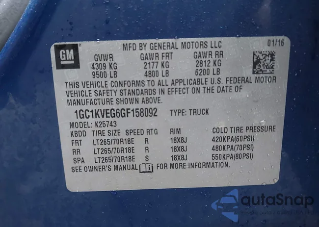 1GC1KVEG6GF158092: 43990315