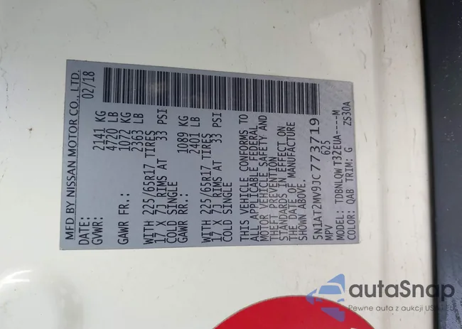 5N1AT2MV9JC773719: 43990417