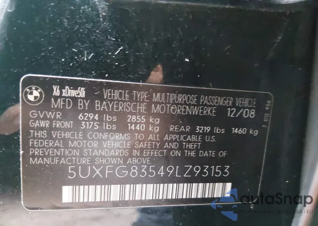 5UXFG83549LZ93153: 43990480