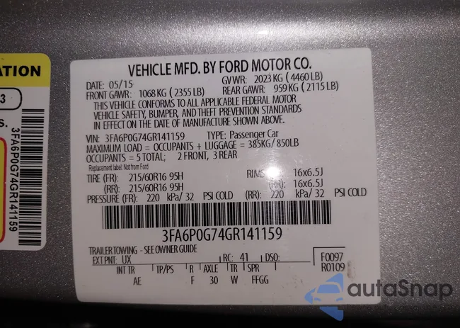 3FA6P0G74GR141159: 43990597