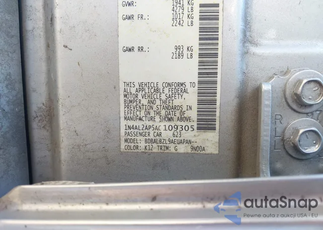 1N4AL2AP5AC109305: 43990651