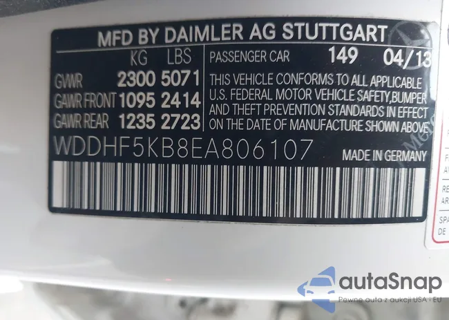 WDDHF5KB8EA806107: 43991774