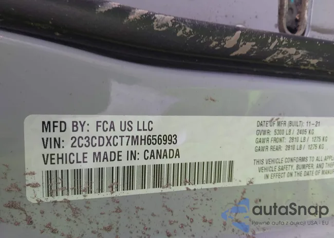 2C3CDXCT7MH656993: 43991790