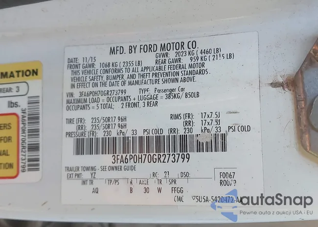 3FA6P0H70GR273799: 43991794