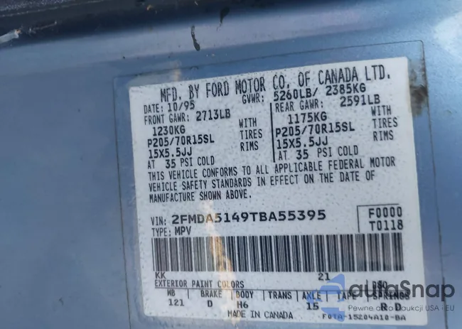 2FMDA5149TBA55395: 43991857