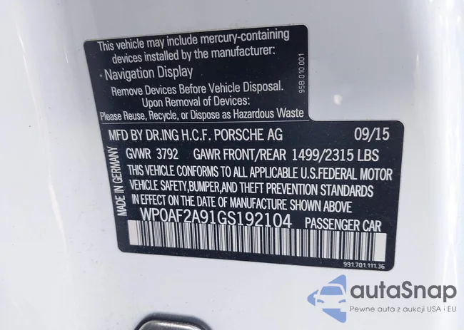 WP0AF2A91GS192104: 43991972