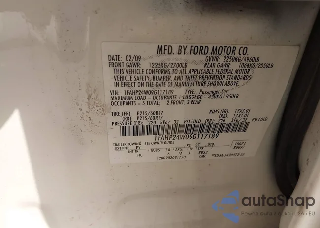 1FAHP24W09G117189: 43991973