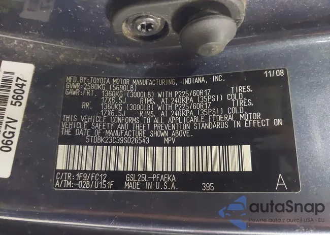 5TDBK23C39S026543: 43991975