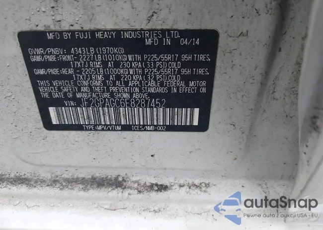 JF2GPAGC6E8287452: 43992023