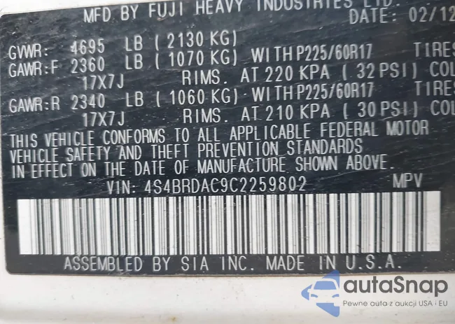 4S4BRDAC9C2259802: 43992050