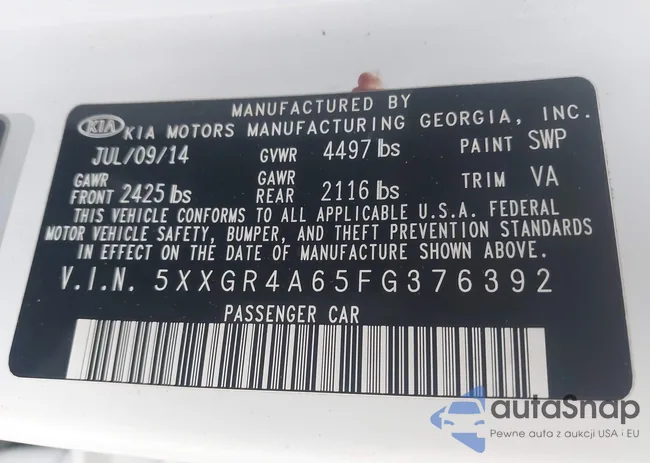 5XXGR4A65FG376392: 43991345