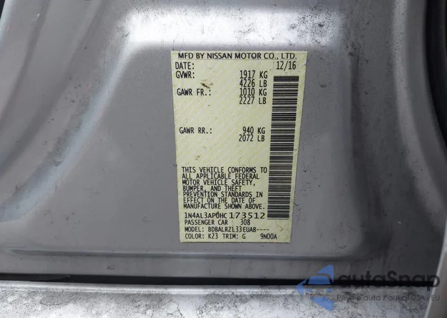 1N4AL3AP0HC173512: 43991402