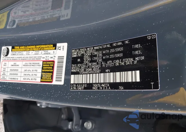 5TDAAAB54RS030967: 43991464