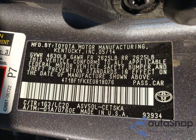 2T1BURHE8FC430570: 43991553