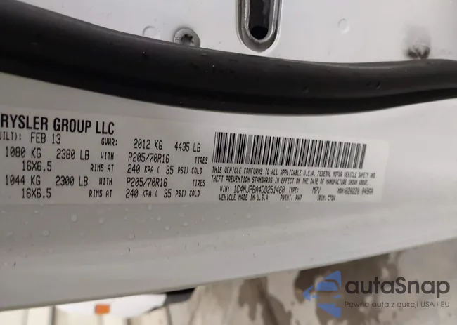 1C4NJPBA4DD251460: 43992747