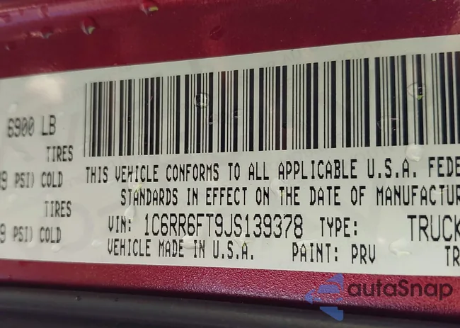 1C6RR6FT9JS139378: 43992770